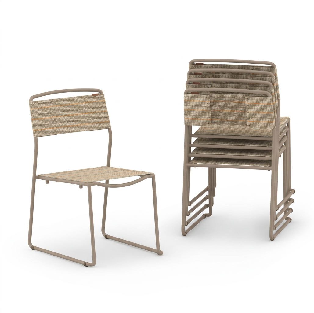 STARLETTE Side Chair - frame Light Taupe - Sling Sondai