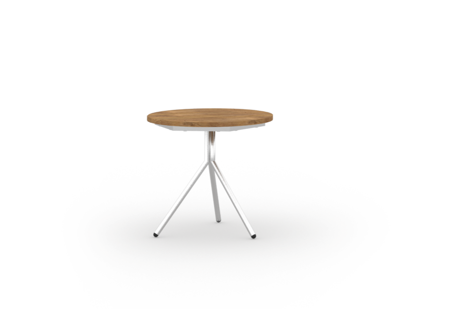 BONO Side Table, Stainless Steel 304, Recycled Teak Brushed Teak Shield