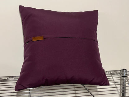 WEAVE Pillow 17.5x17.5, Cushion Olefin Aubergine