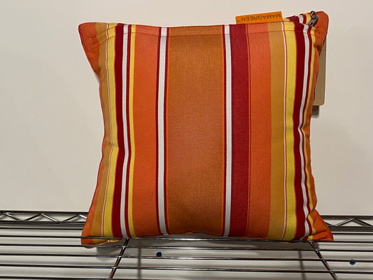 THROW Pillow 12"x12" - Sunbrella Stripes Dolce Mango