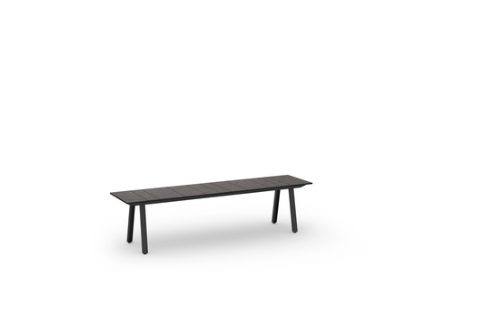 MAXXIMUS Bench HPL 71" - Frame Galvanized Steel Powdercoated Iron Black - Top HPL [Slate T37]