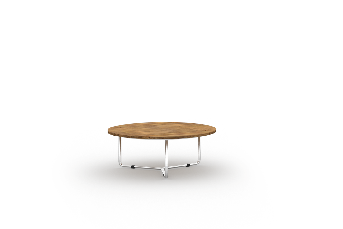 MEIKA Low Table, Stainless Steel 304, Recycled Teak Brushed Teak Shield