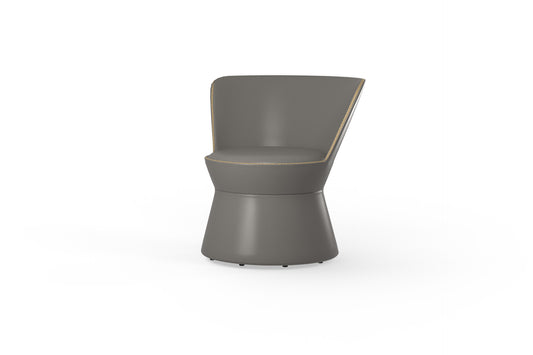 STIZZY Swivel Accent Chair, Upholstery Stamskin Grey Taupe