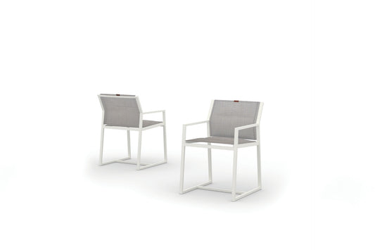 ALLUX Carver Chair (Padded Sling), Frame Cotton, Eden Beige Grey