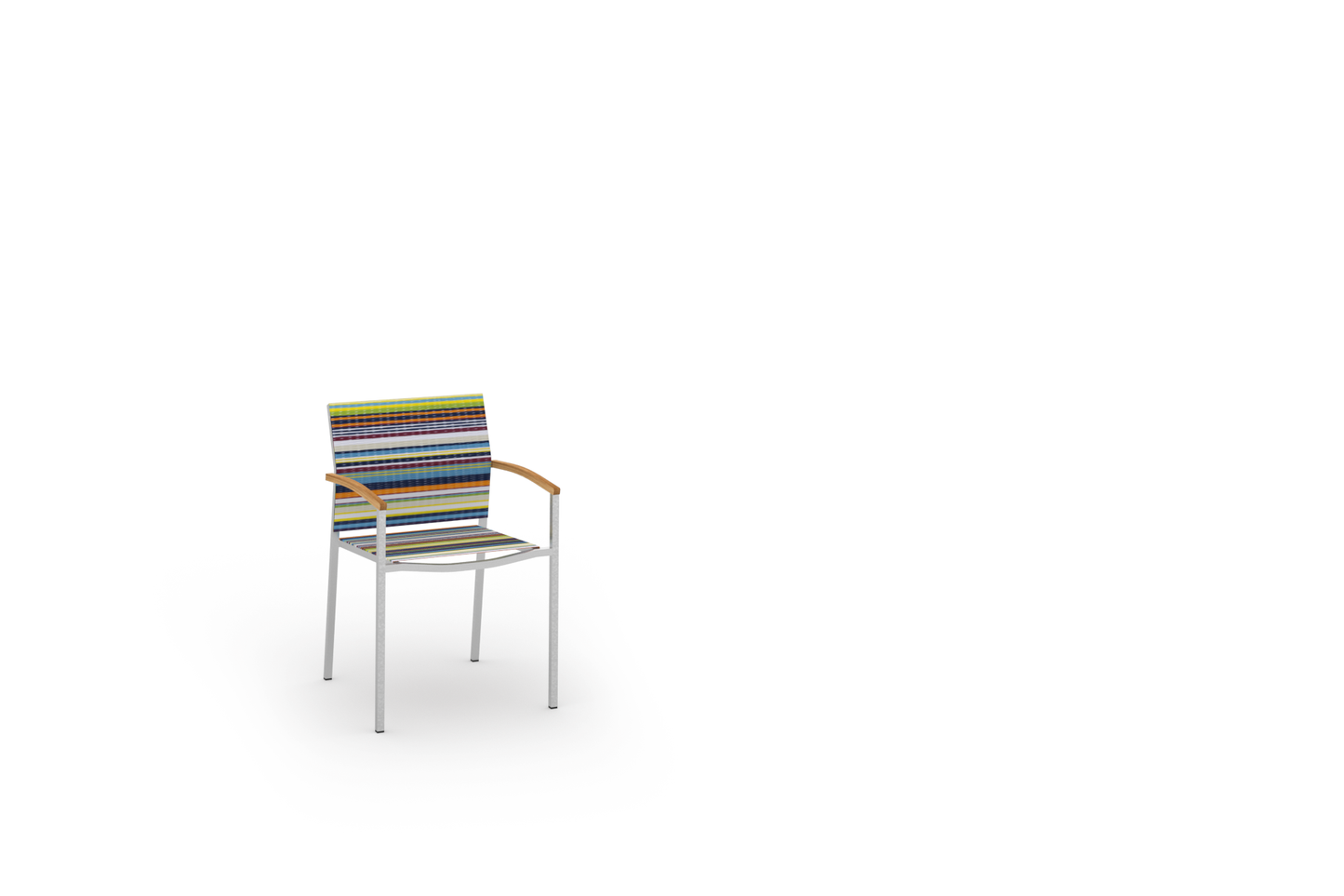 ZIX Stacking Armchair, Stainless Steel 304, Twitchell Green Barcode