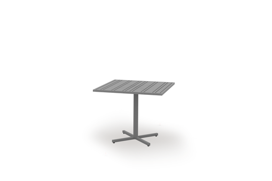 YUYUP Bistro Table 35.5"x35.5" - Frame Powdercoated Steel [Grey Gloss] - Top Powdercoated Aluminum [Grey Gloss]