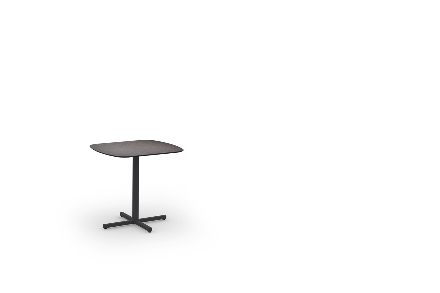 ZUPY Bistro Table 30x30x28.5H Inch, Galvanized Steel Slate, HPL Slate