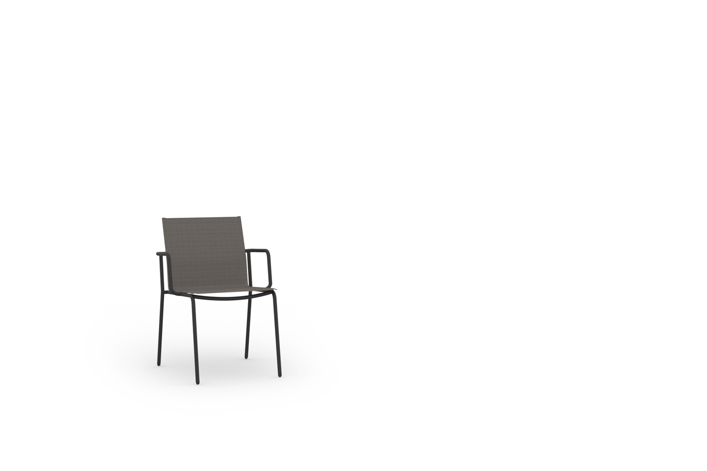 MANDA Chair, Aluminum Black, Batyline Canatex Hemp